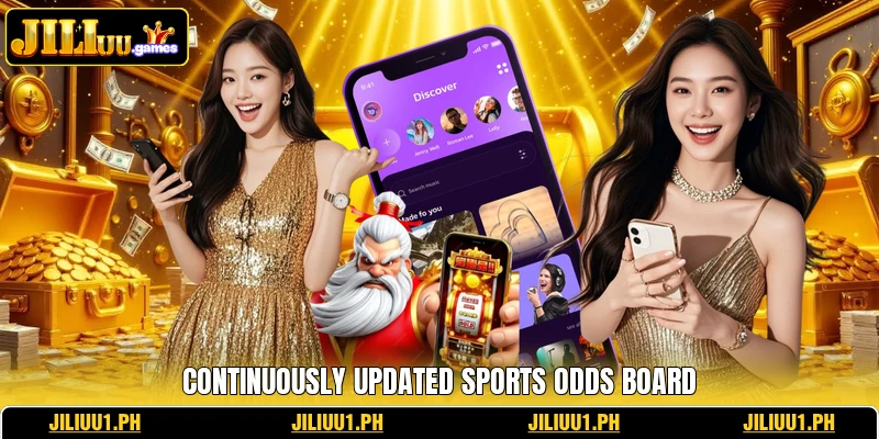 Continuously updated sports odds board Continuously updated sports odds board