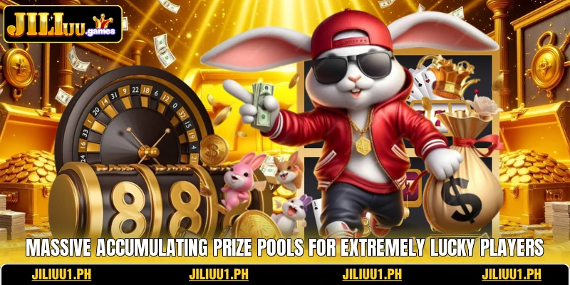 Massive accumulating prize pools for extremely lucky players