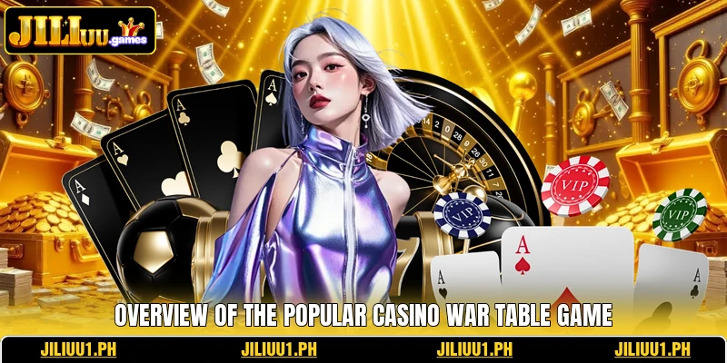 Overview of the popular Casino War table game Overview of the popular Casino War table game