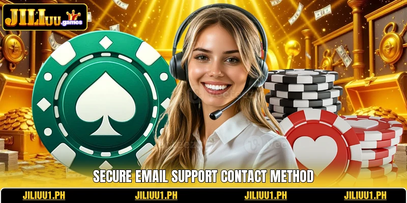 Secure email support contact method