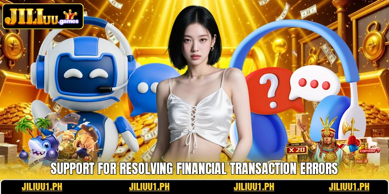 Support for resolving financial transaction errors